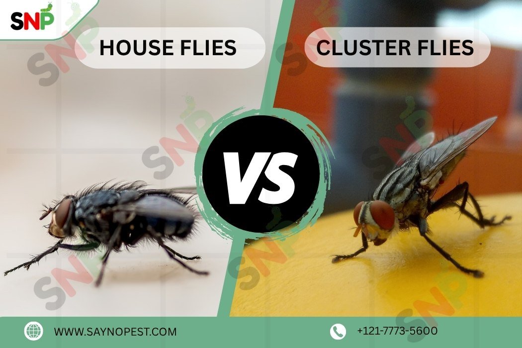 House Flies vs Cluster Flies